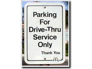 Drive-thru parking