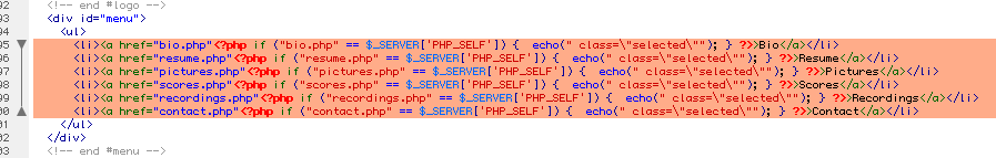 CSS Layout - Menu 2
