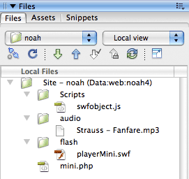 miniPlayer File Arrangement